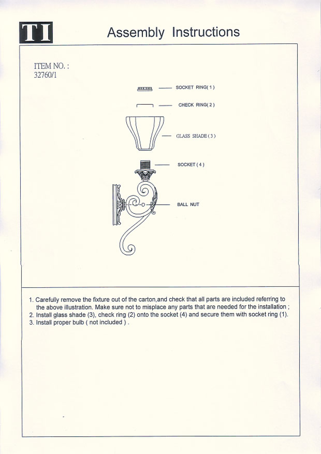 Triarch 32760/1 manual 