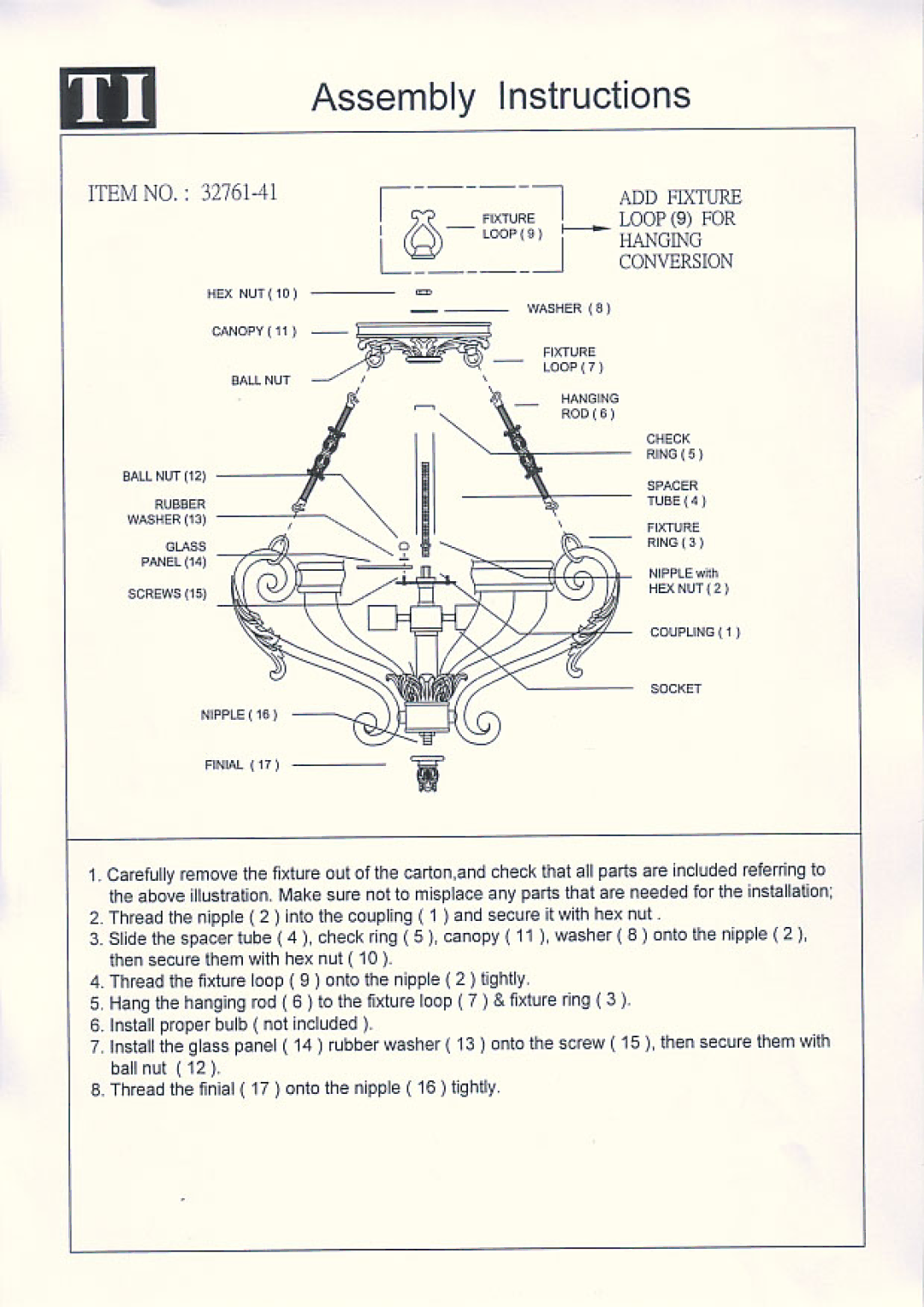 Triarch 32761-41 manual 