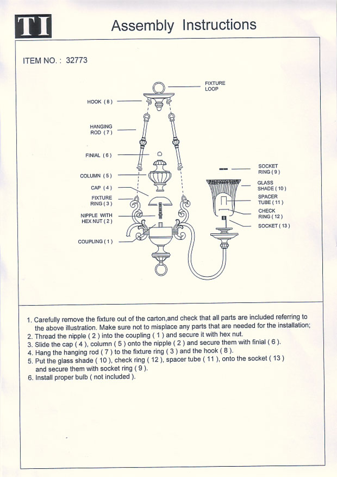 Triarch 32773 manual 