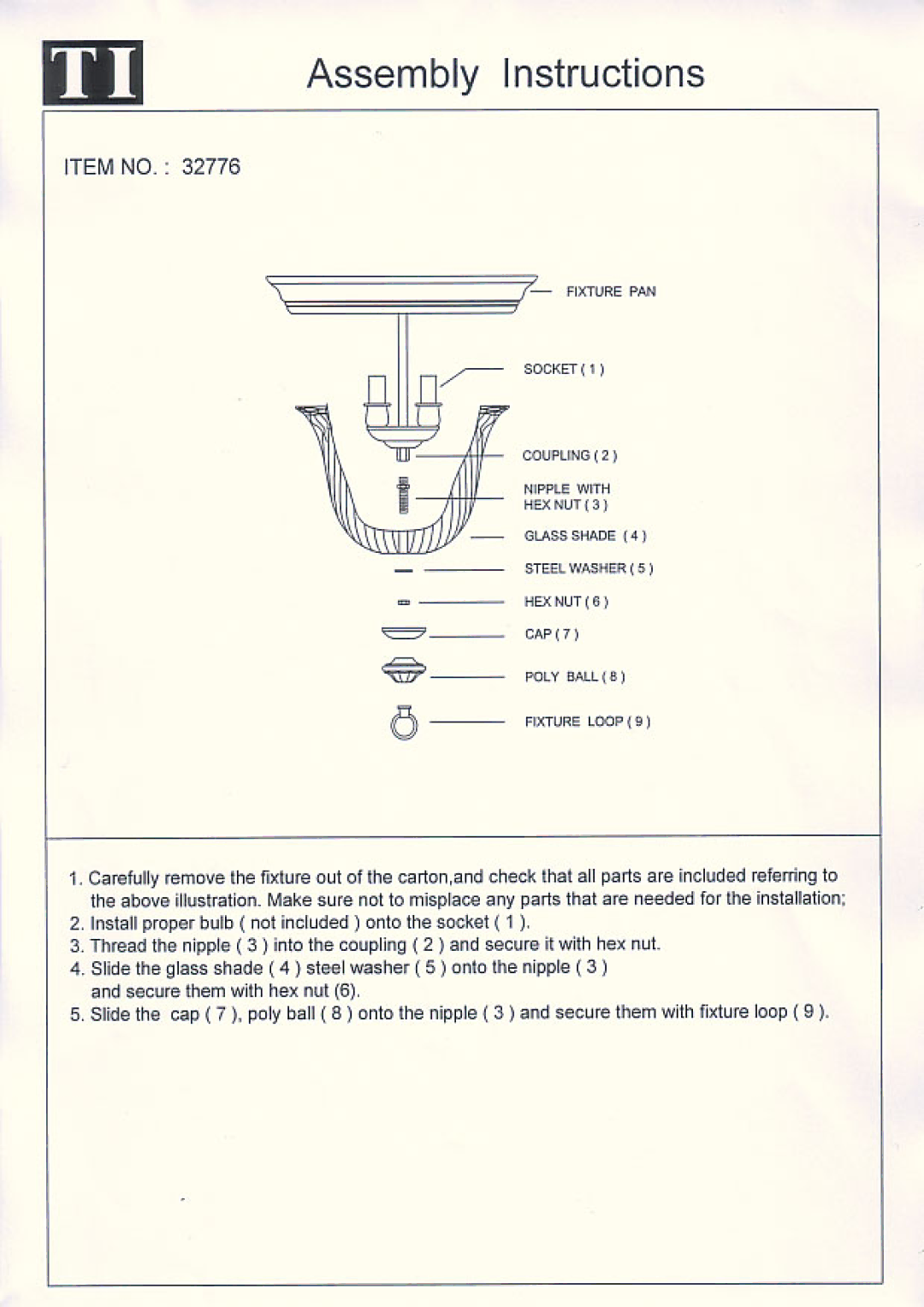 Triarch 32776 manual 