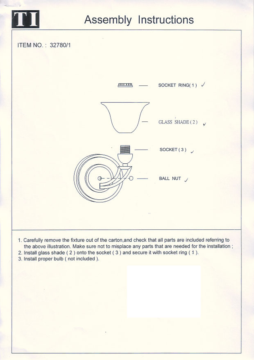 Triarch 32780/1 manual 