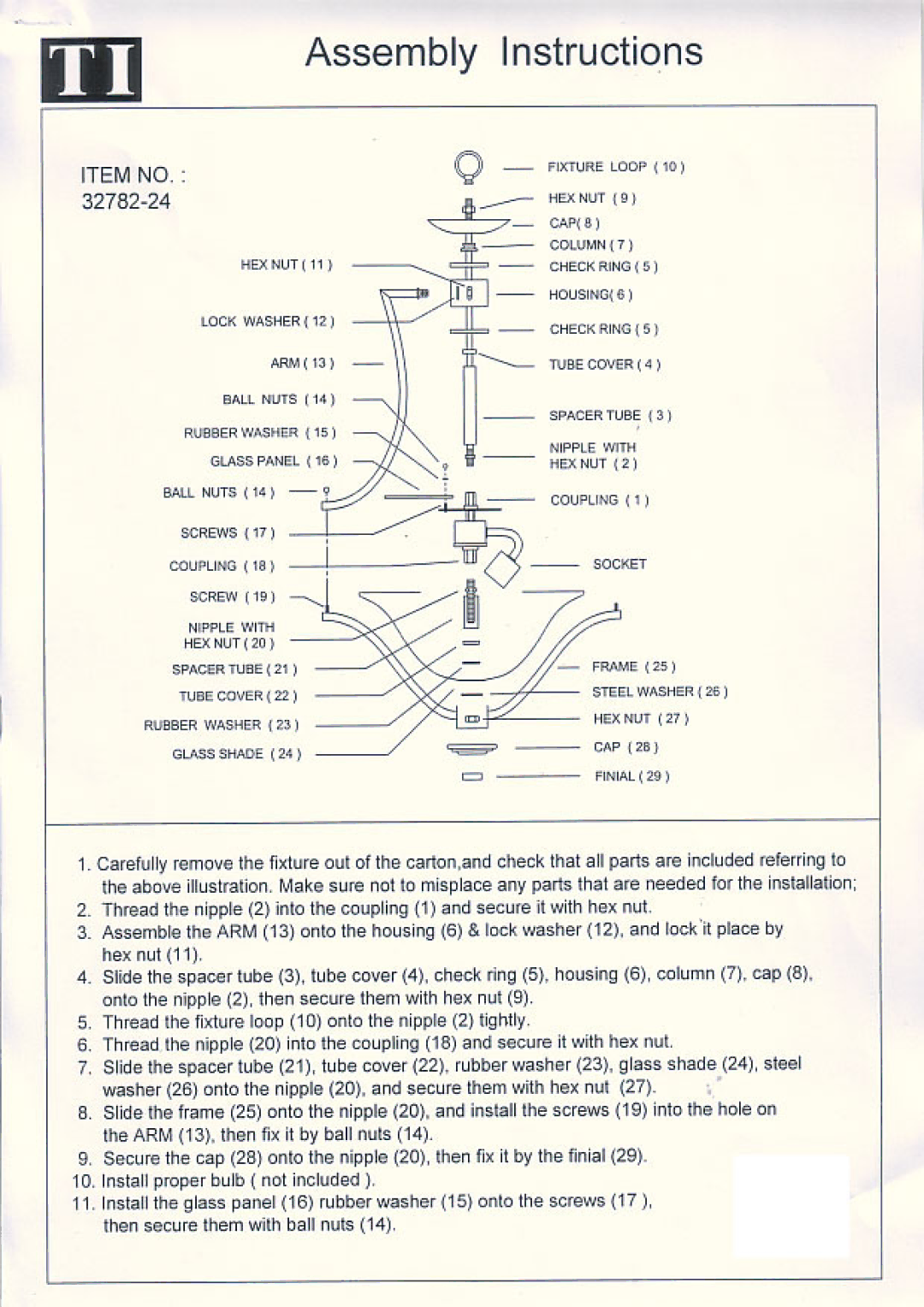 Triarch 32782-24 manual 