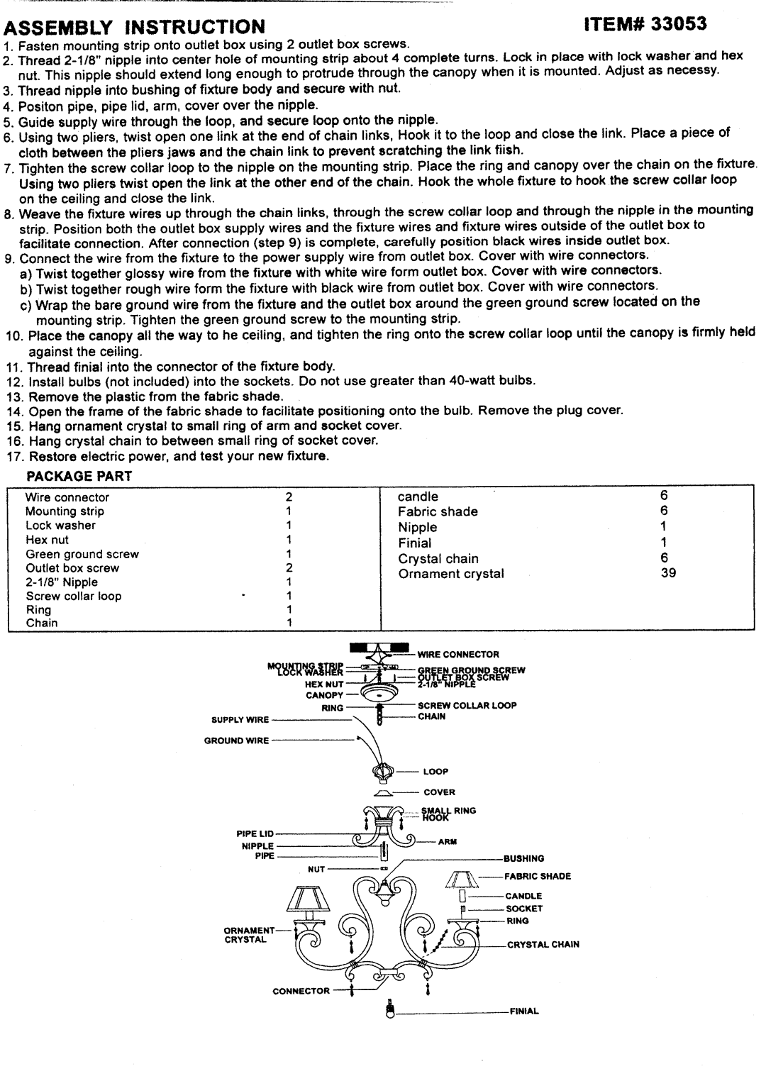 Triarch 33053 manual 