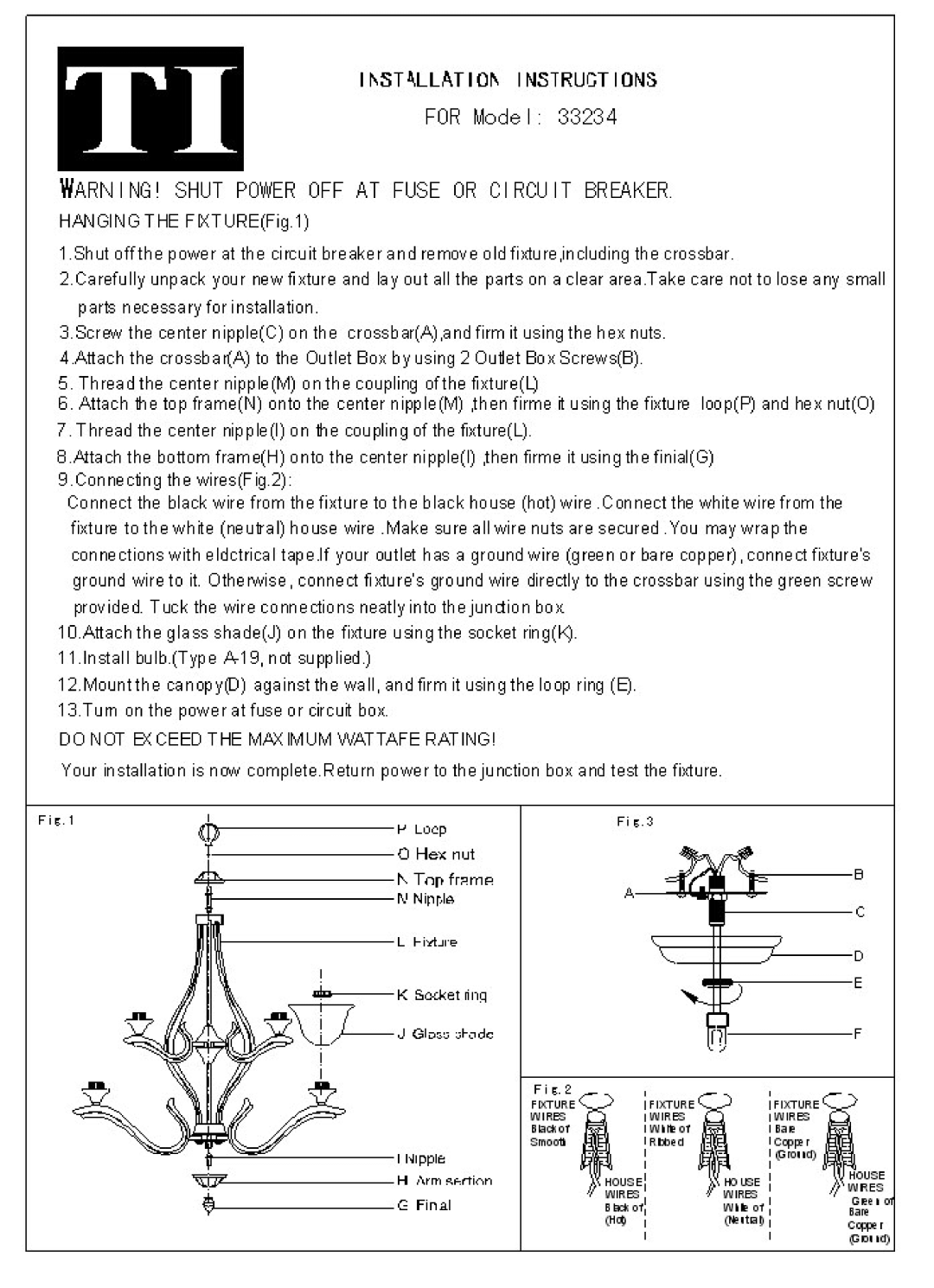 Triarch 33234 manual 