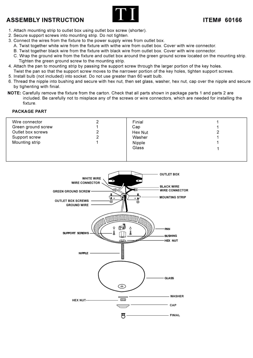 Triarch 60166 manual 