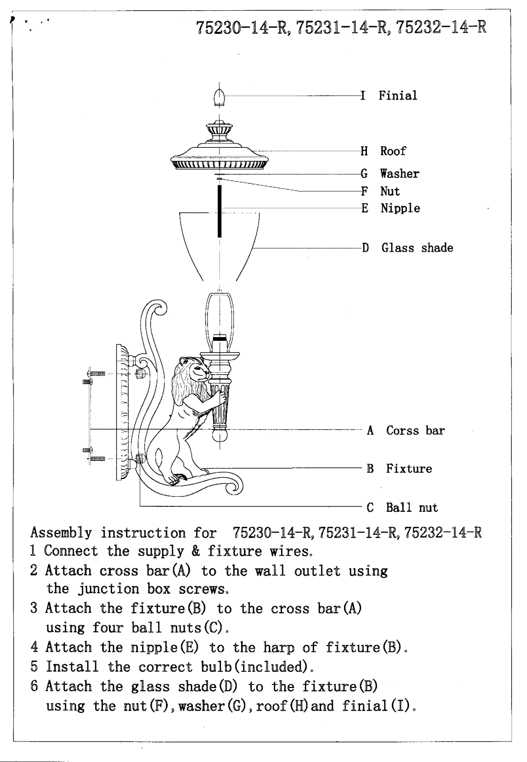 Triarch 75231-14-R, 75230-14-R, 75232-14-R manual 