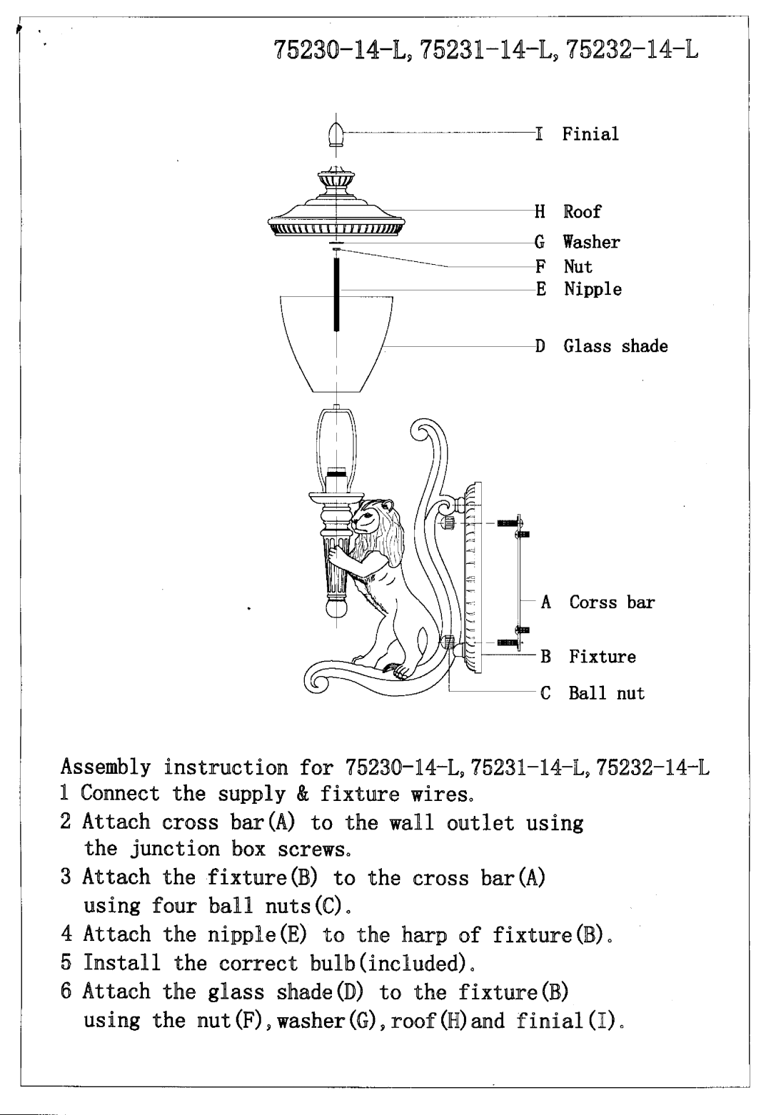 Triarch 75232-14-R, 75230-14-R, 75231-14-R manual 