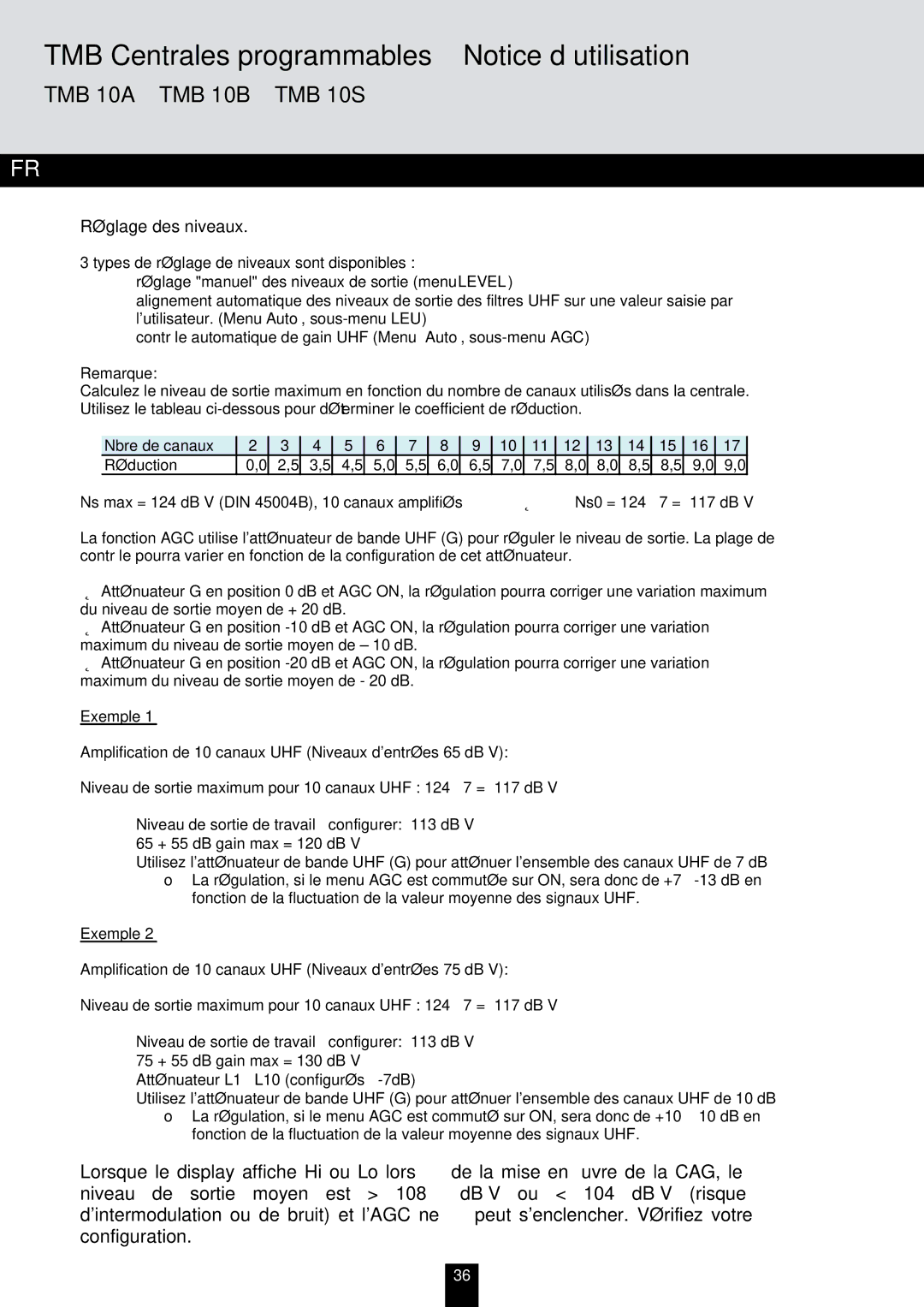 Triax 324577, 324576, 324575 manual Remarque, Exemple 