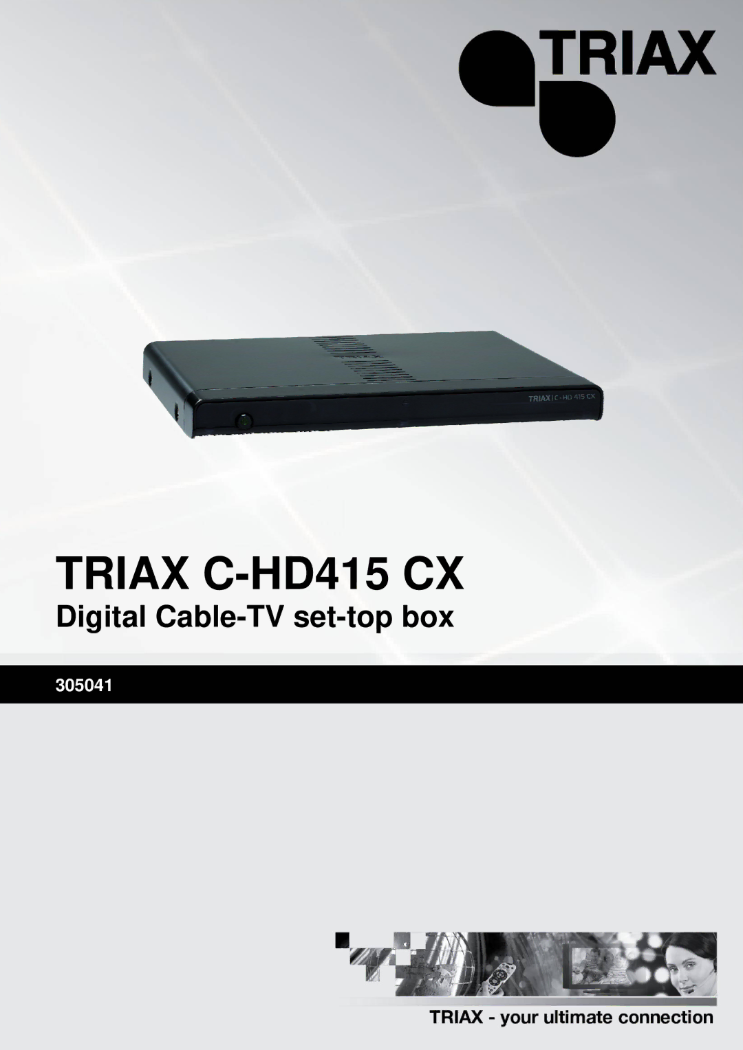 Triax manual Triax C-HD415 CX, Digital Cable-TV set-top box 