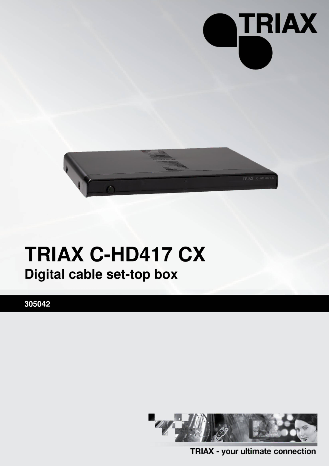 Triax manual Triax C-HD417 CX, Digital cable set-top box 