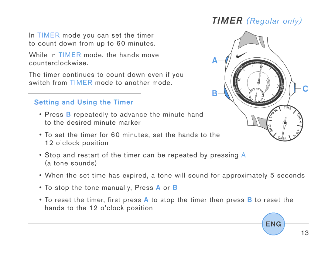 Triax SR927W, SR920W manual Timer Regular only, Setting and Using the Timer 