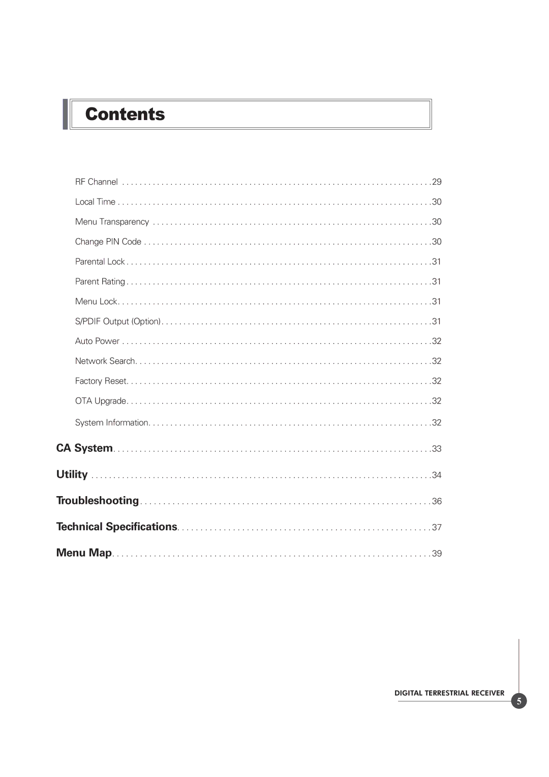 Triax TR 305 manual Contents 