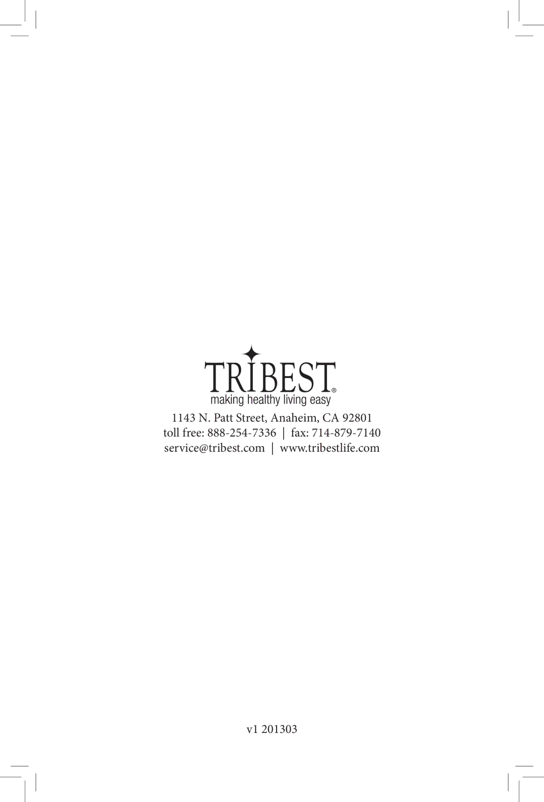 Tribest FL-3000 manual 