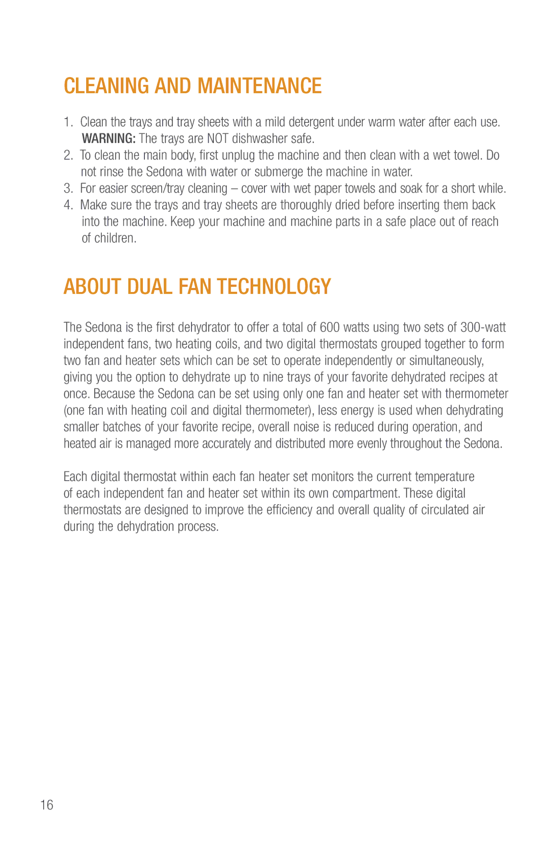 Tribest SD-P9000GP operation manual Cleaning and Maintenance, About Dual FAN Technology 