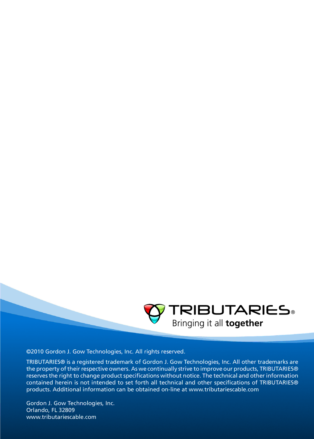 Tributaries HX1C6 manual 