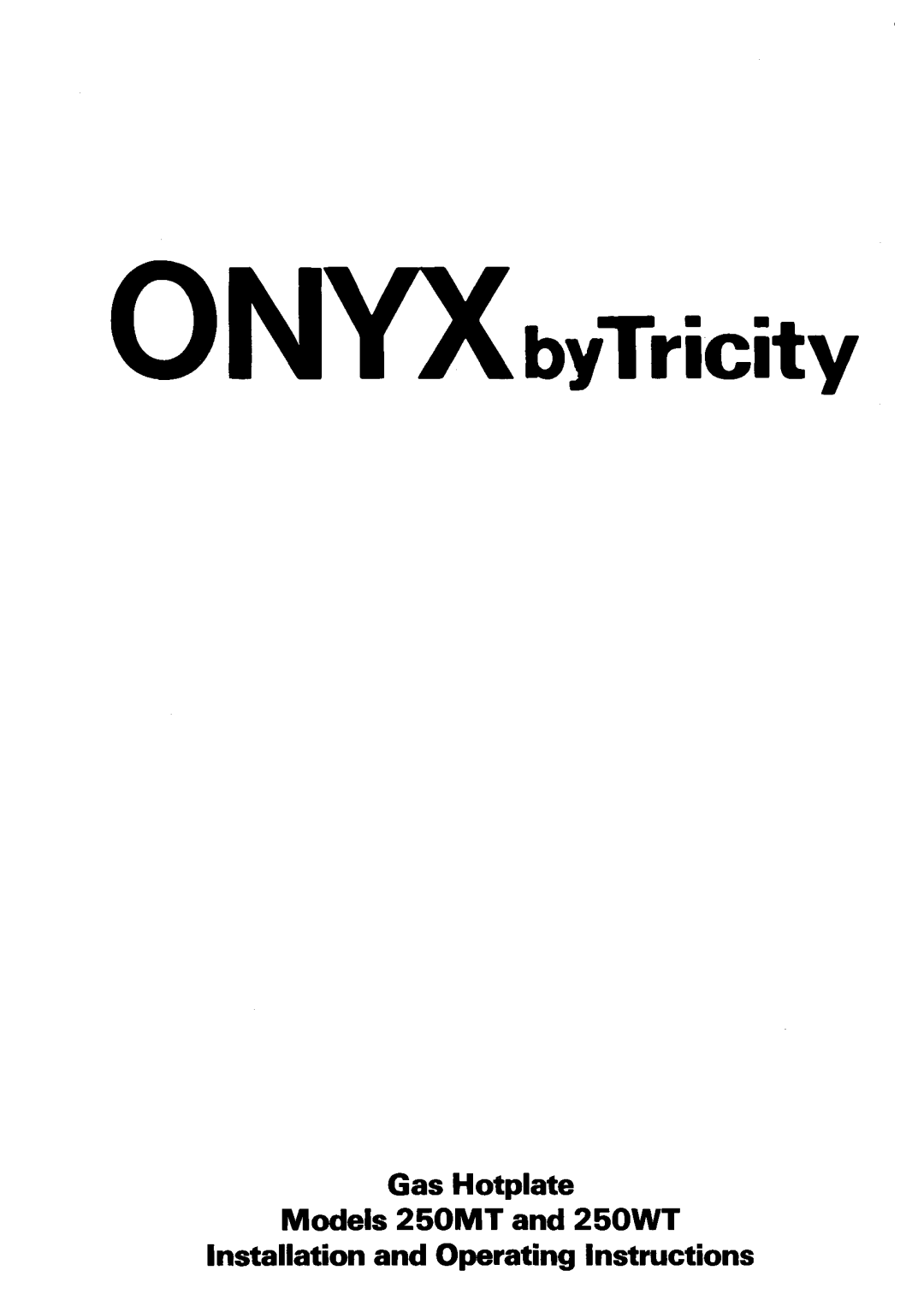 Tricity Bendix 250WT, 250MT manual 
