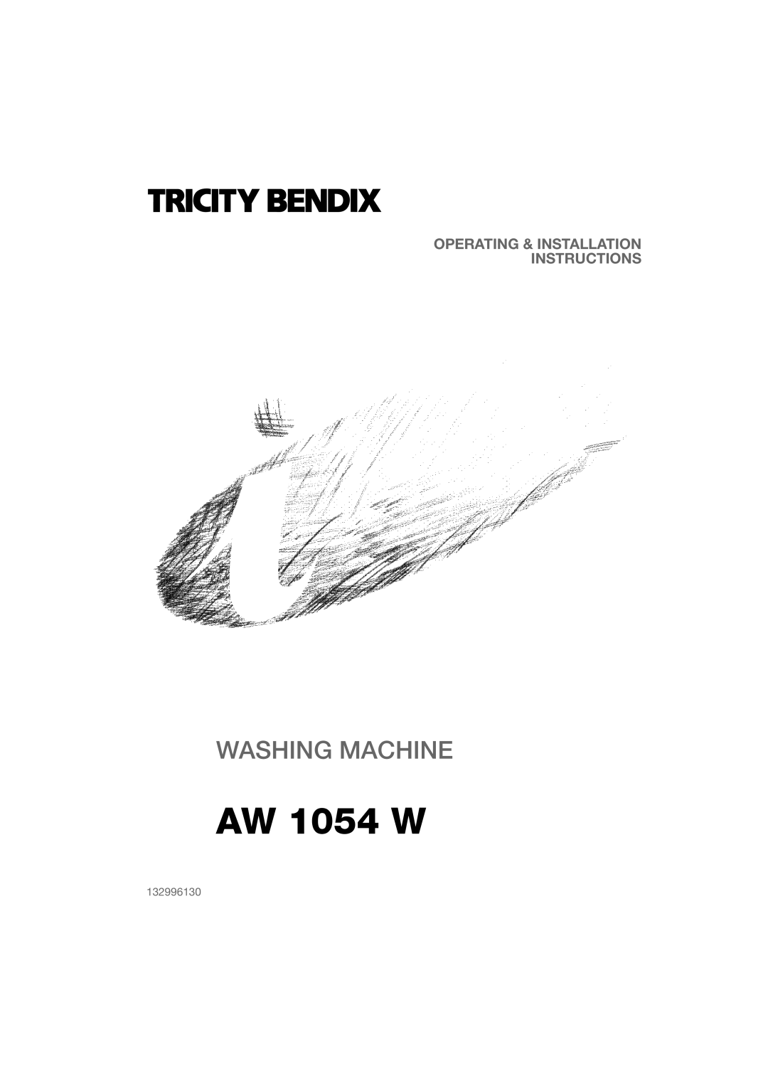 Tricity Bendix AW 1054 W installation instructions 