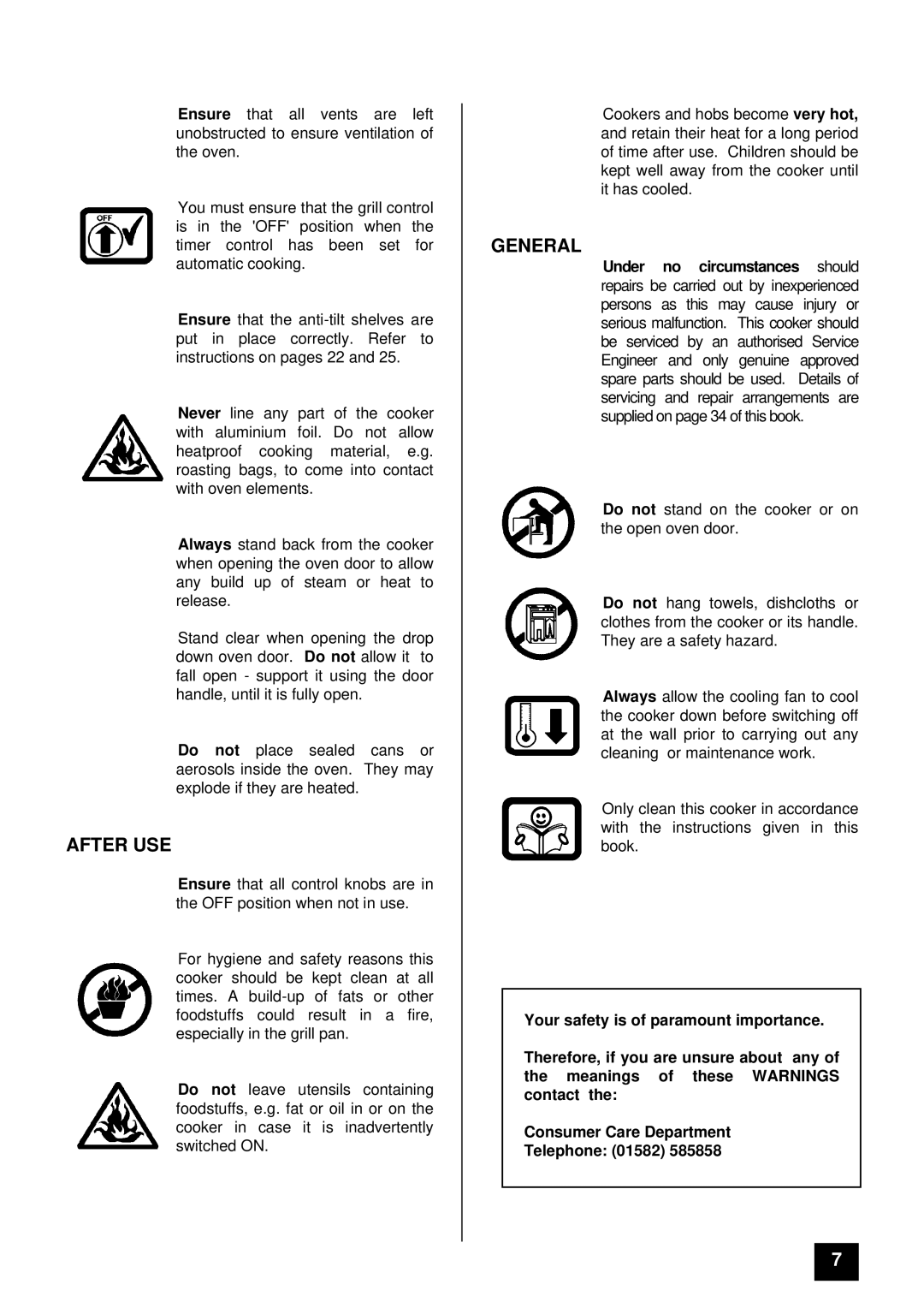 Tricity Bendix BD 911 installation instructions After USE, General 