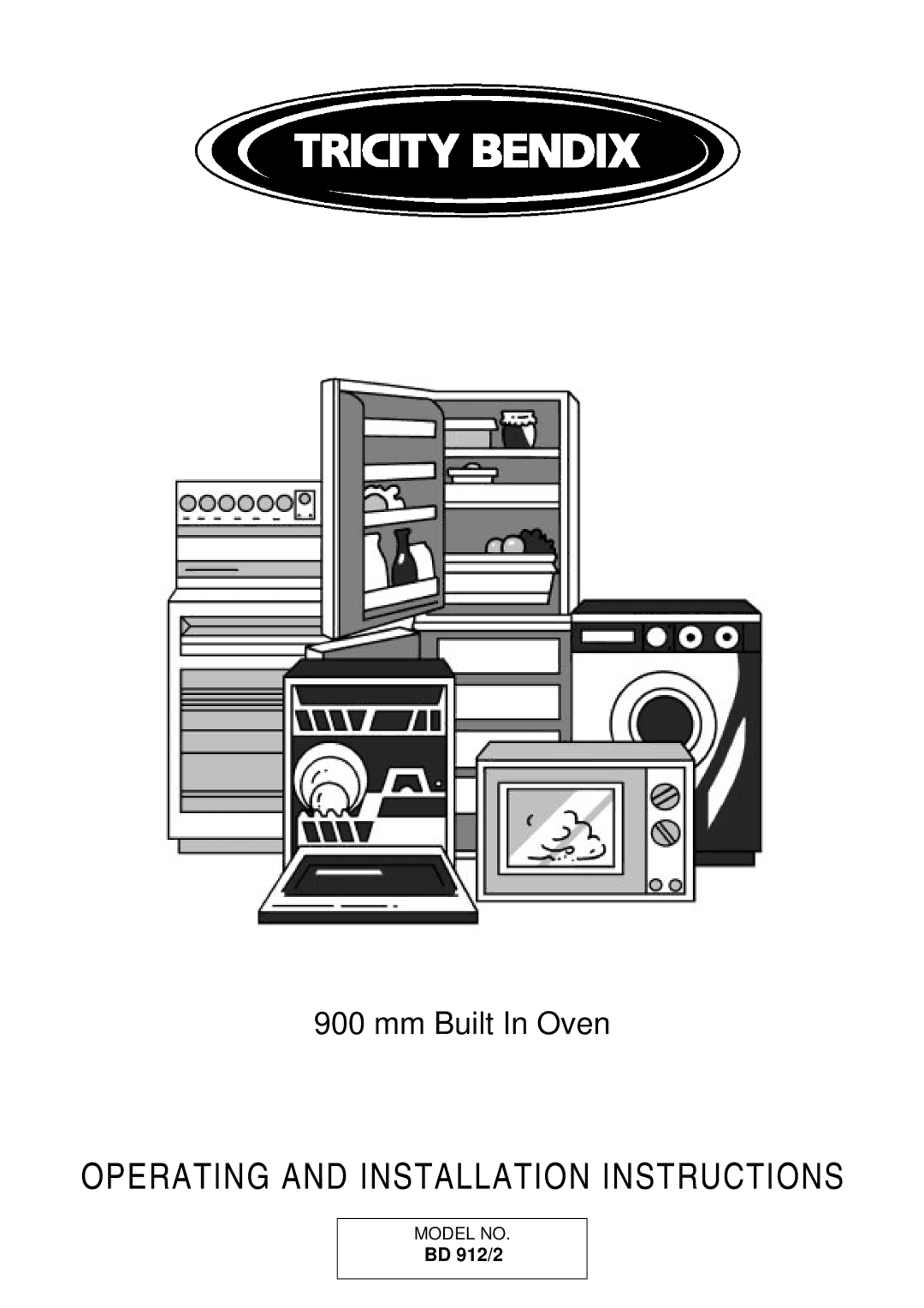 Tricity Bendix BD 912/2 installation instructions Operating and Installation Instructions 