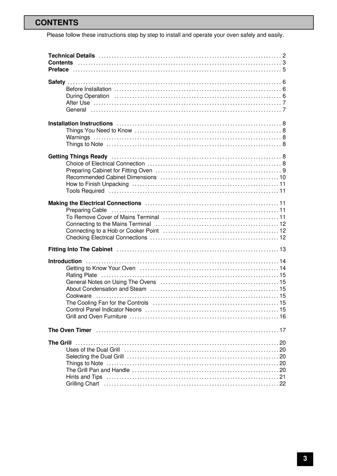 Tricity Bendix BD 912/2 installation instructions Contents 