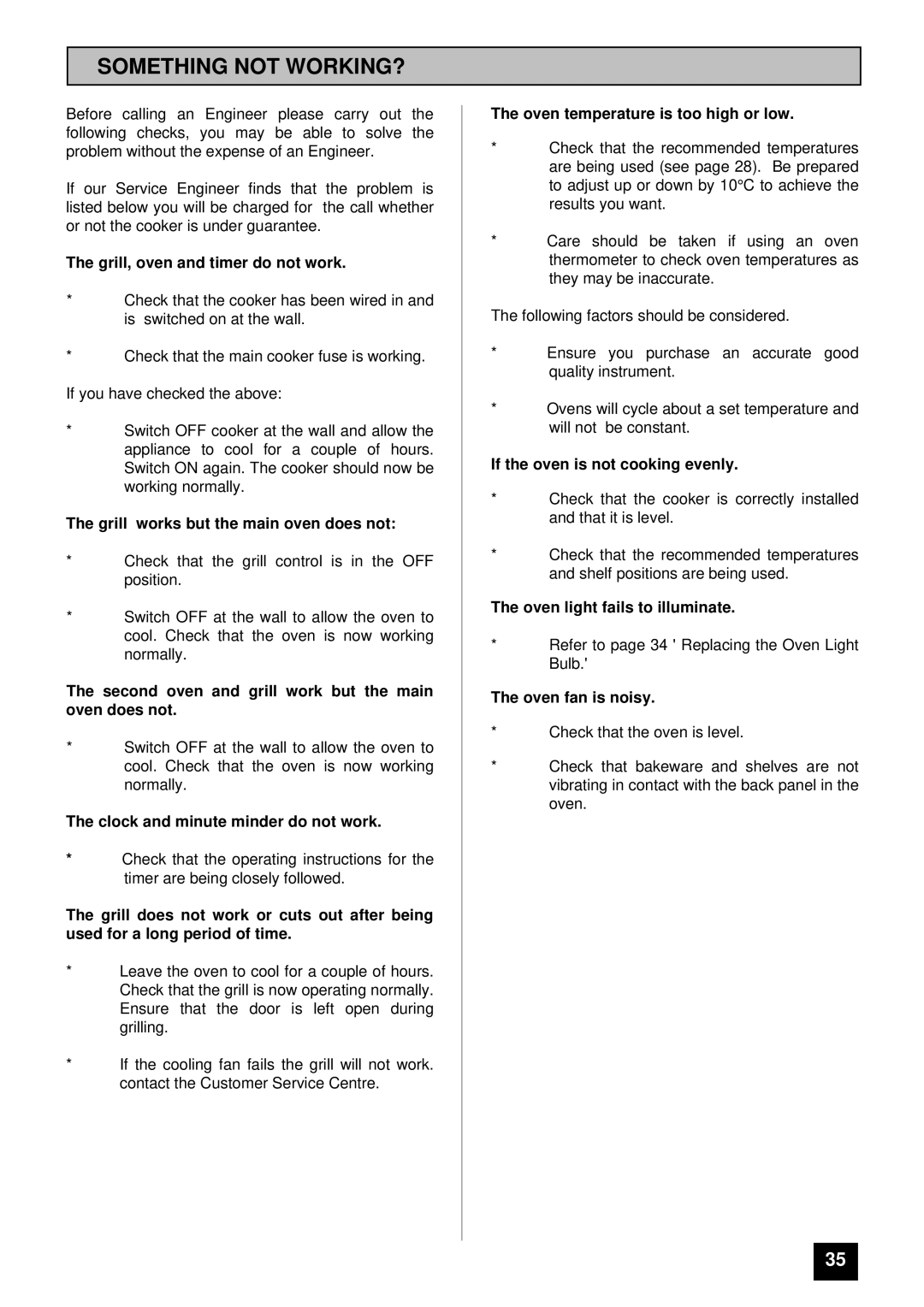 Tricity Bendix BD 913/2 installation instructions Something not WORKING? 