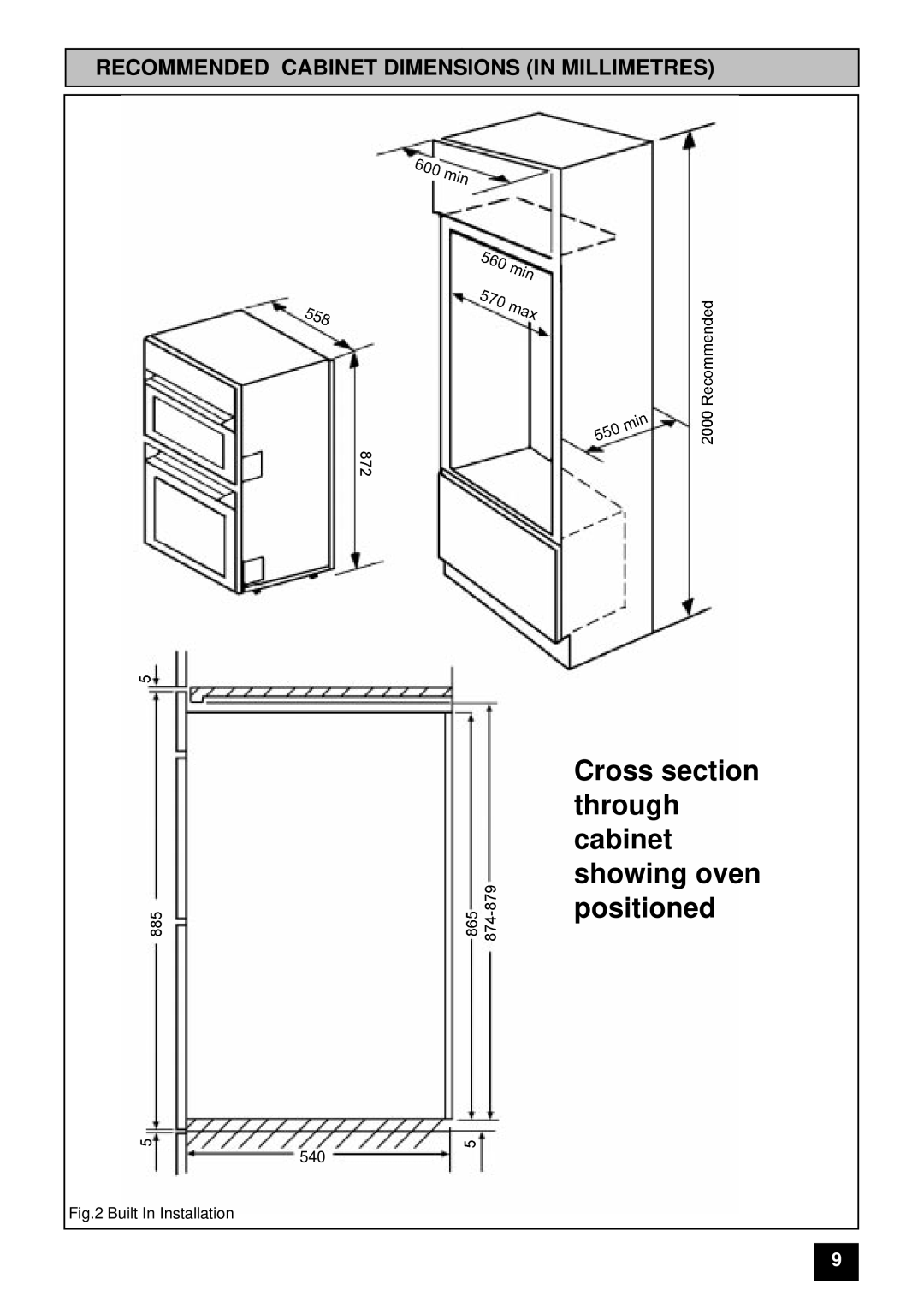 Tricity Bendix BD 921 installation instructions 550m 