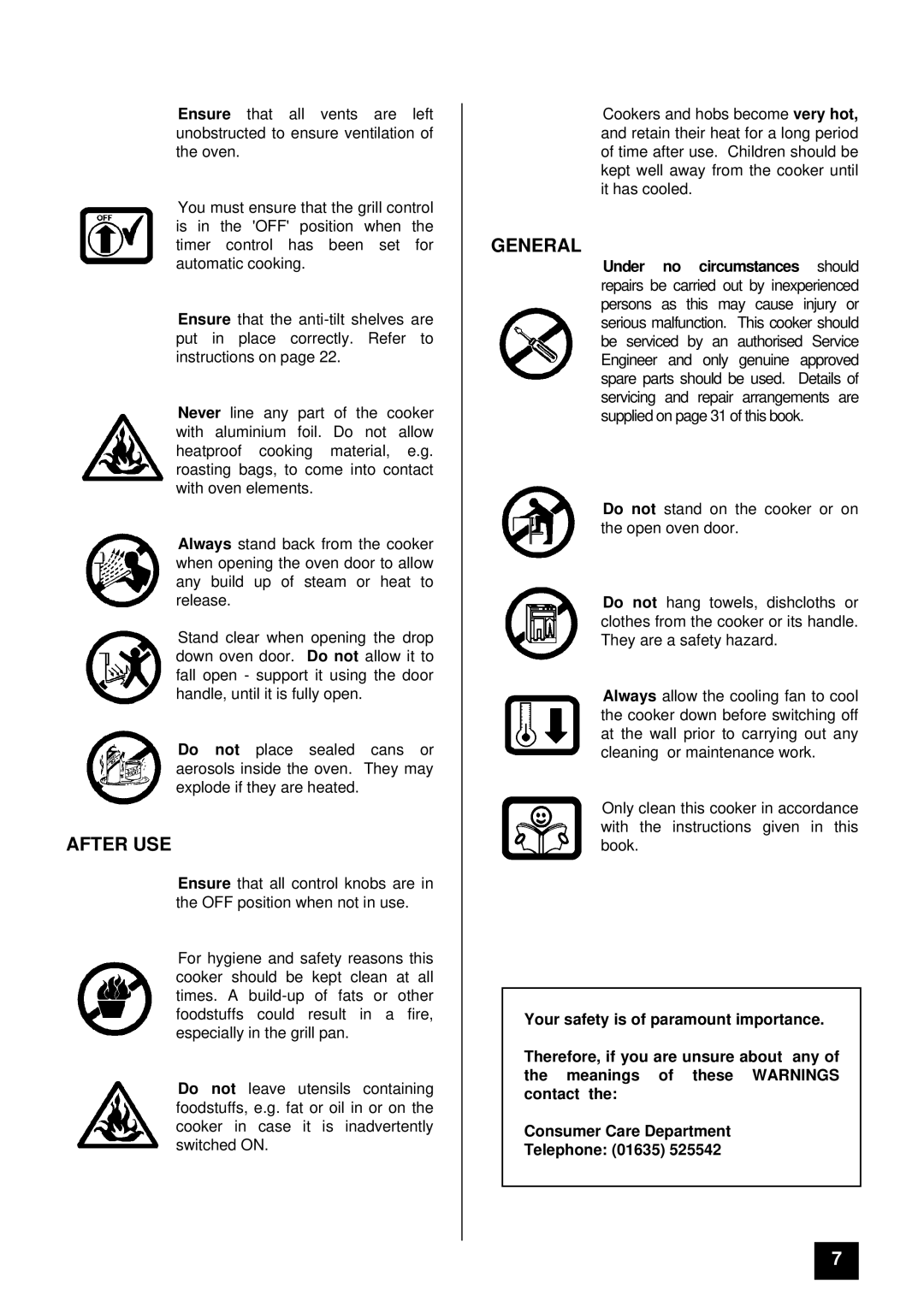 Tricity Bendix BD900 installation instructions After USE, General 