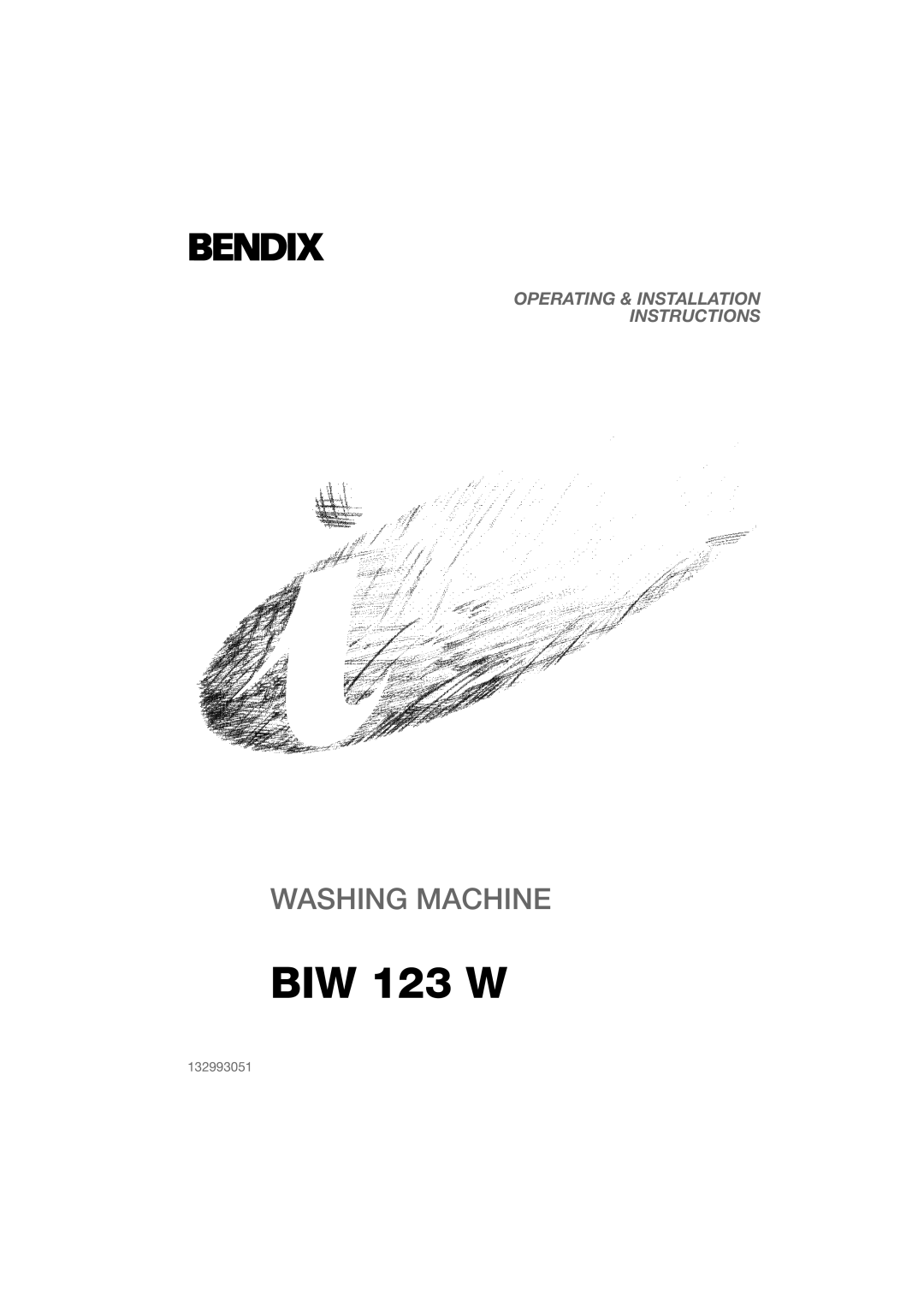 Tricity Bendix BIW 123 W installation instructions 