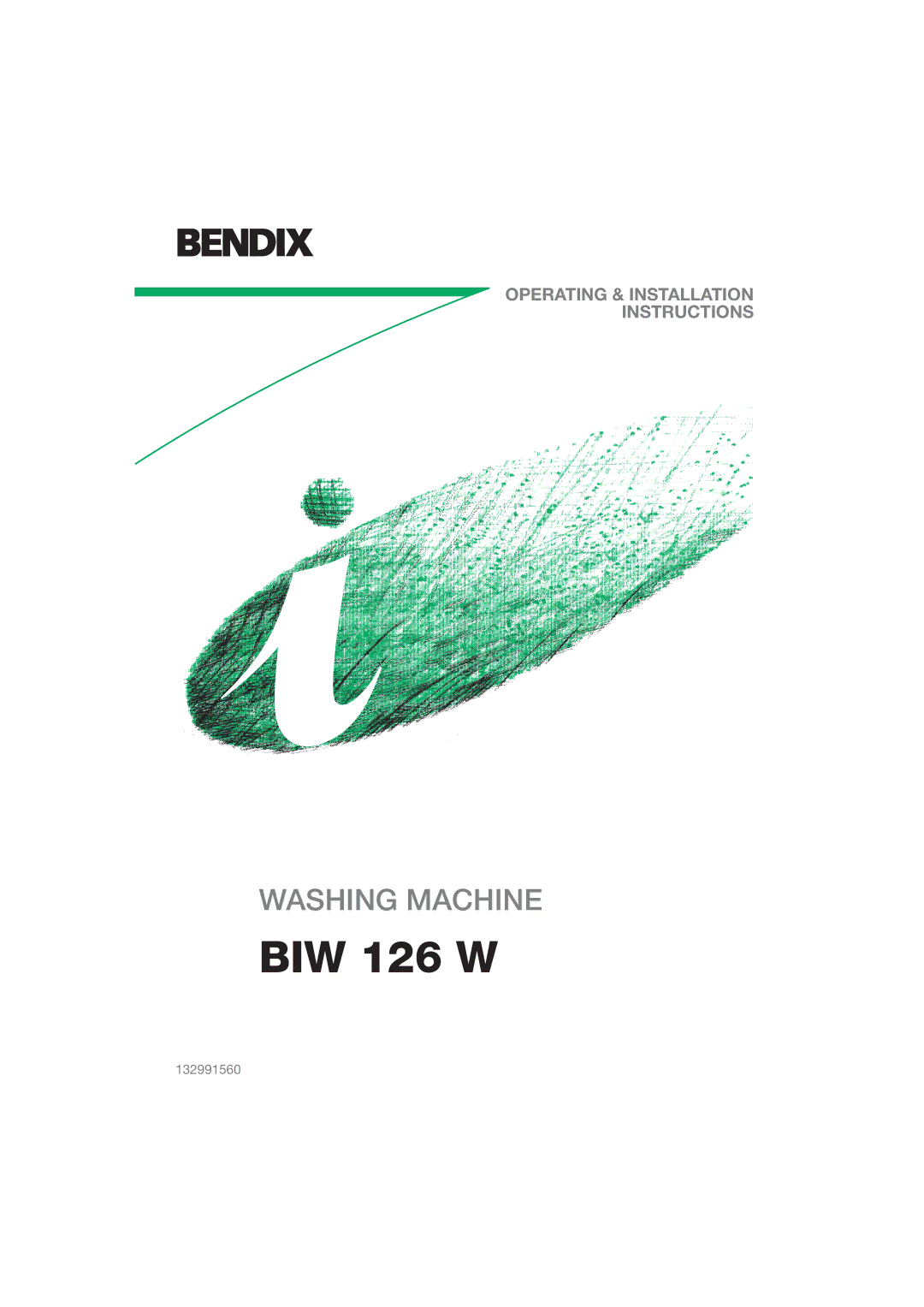 Tricity Bendix BIW 126 W installation instructions 