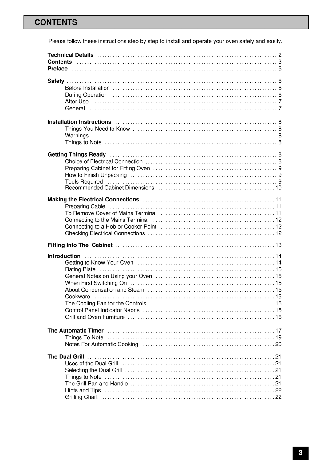 Tricity Bendix BS680-1 installation instructions Contents 