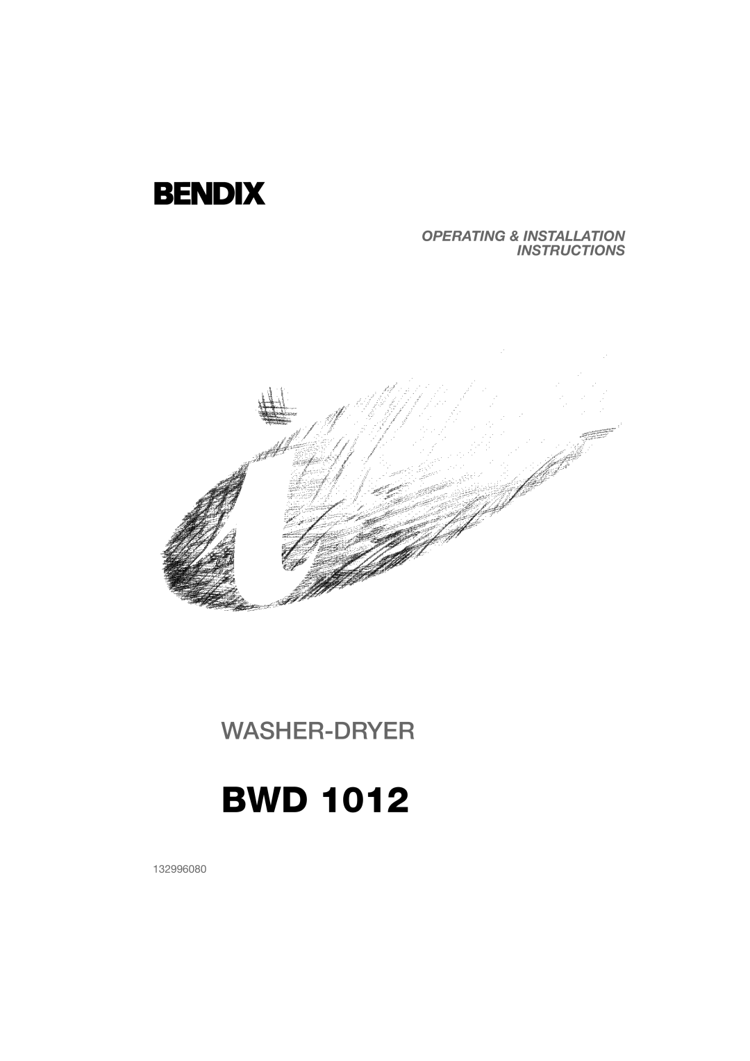 Tricity Bendix BWD 1012 installation instructions Bwd 