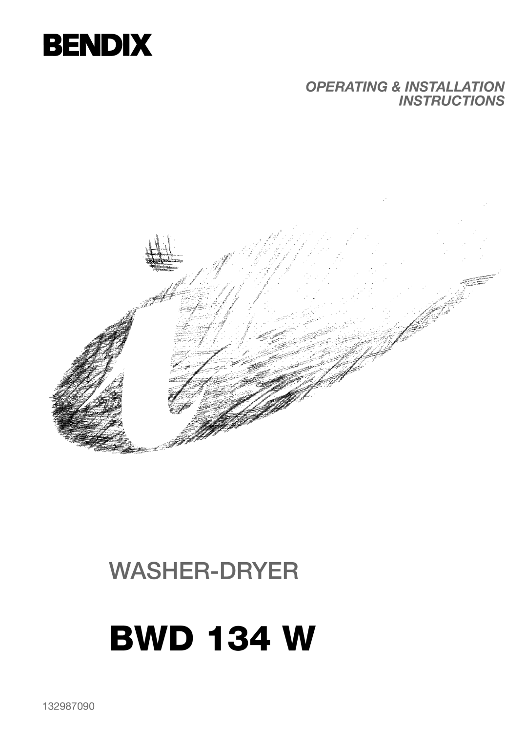 Tricity Bendix BWD 134 W installation instructions 