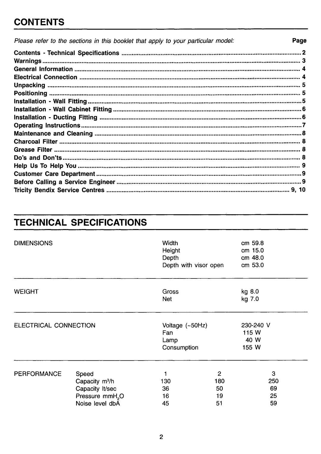 Tricity Bendix CH 605 manual 