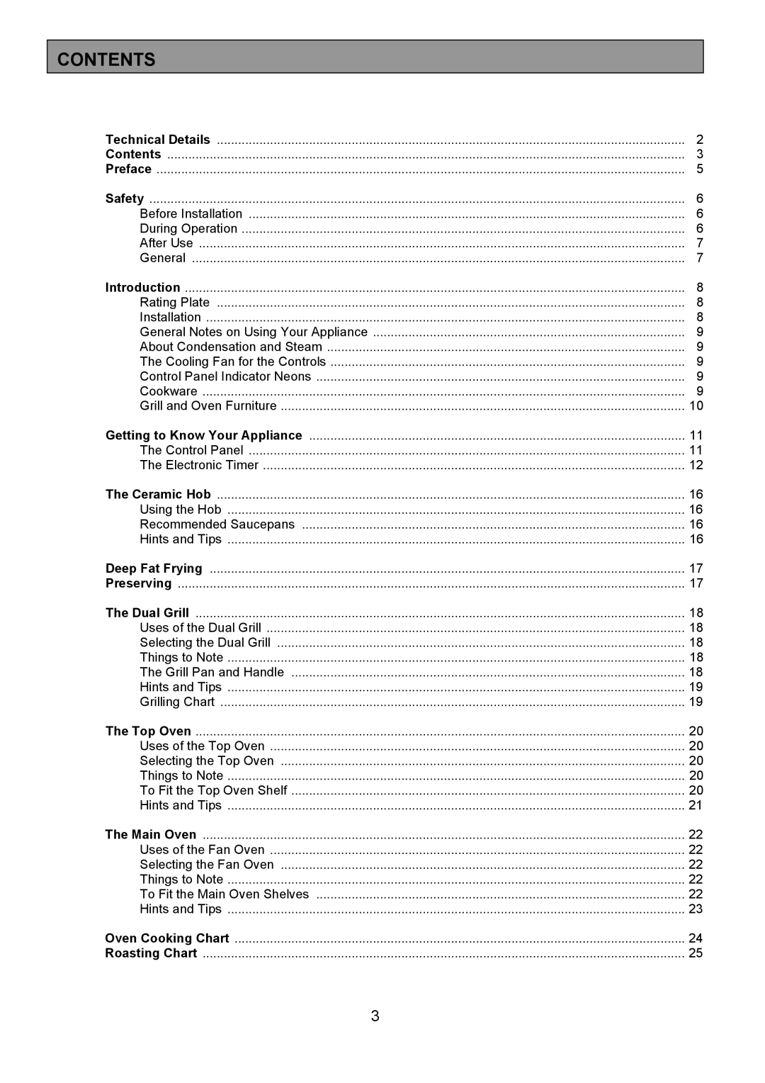 Tricity Bendix CSE560 installation instructions Contents 