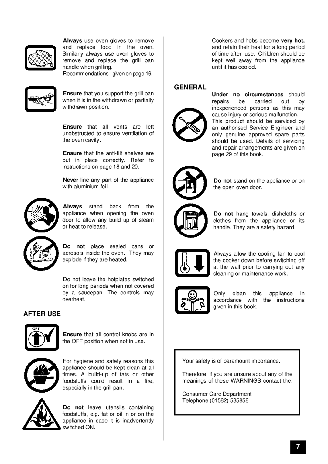 Tricity Bendix CSI 2400 installation instructions After USE, General 