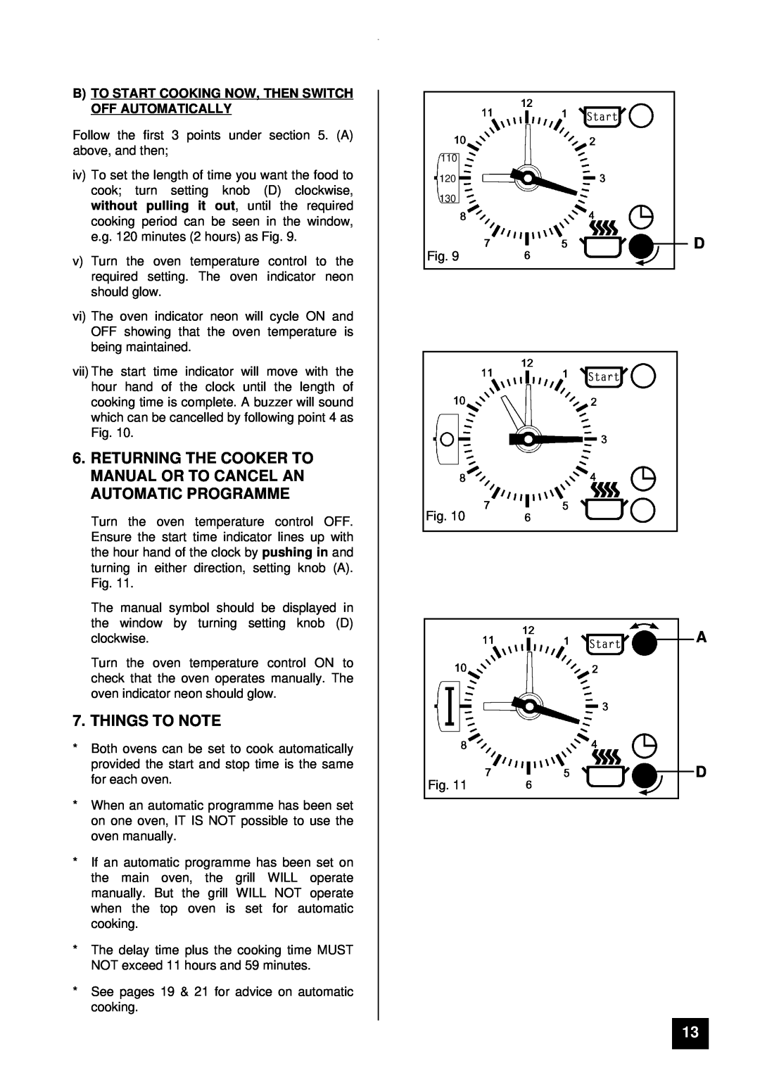 Tricity Bendix CSI 2400 installation instructions Things To Note 