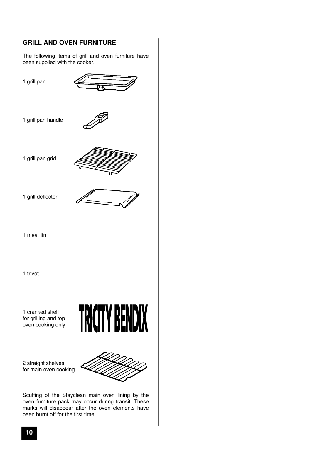 Tricity Bendix CSI 2500 installation instructions Grill and Oven Furniture 