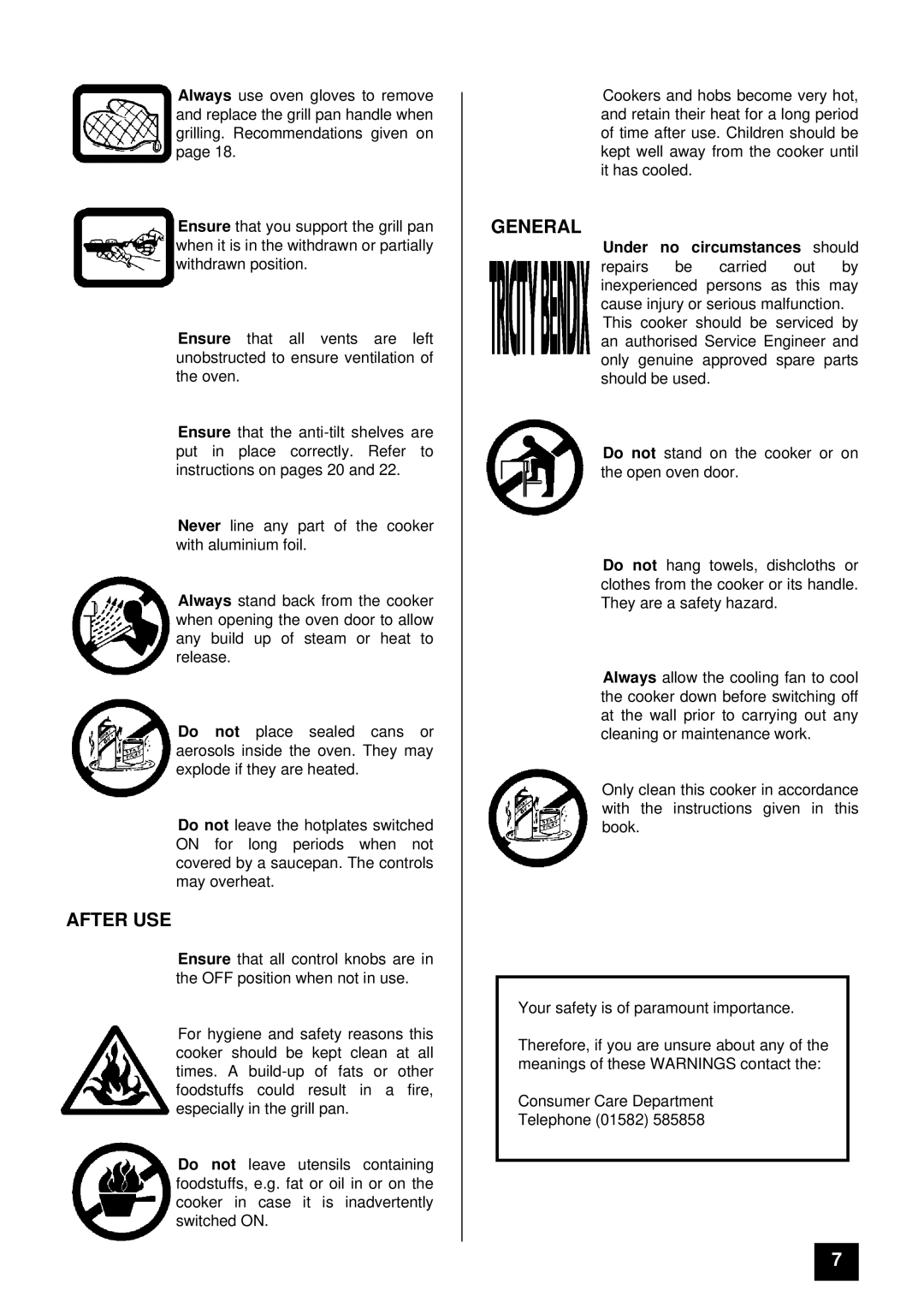 Tricity Bendix CSI 2500 installation instructions After USE, General 