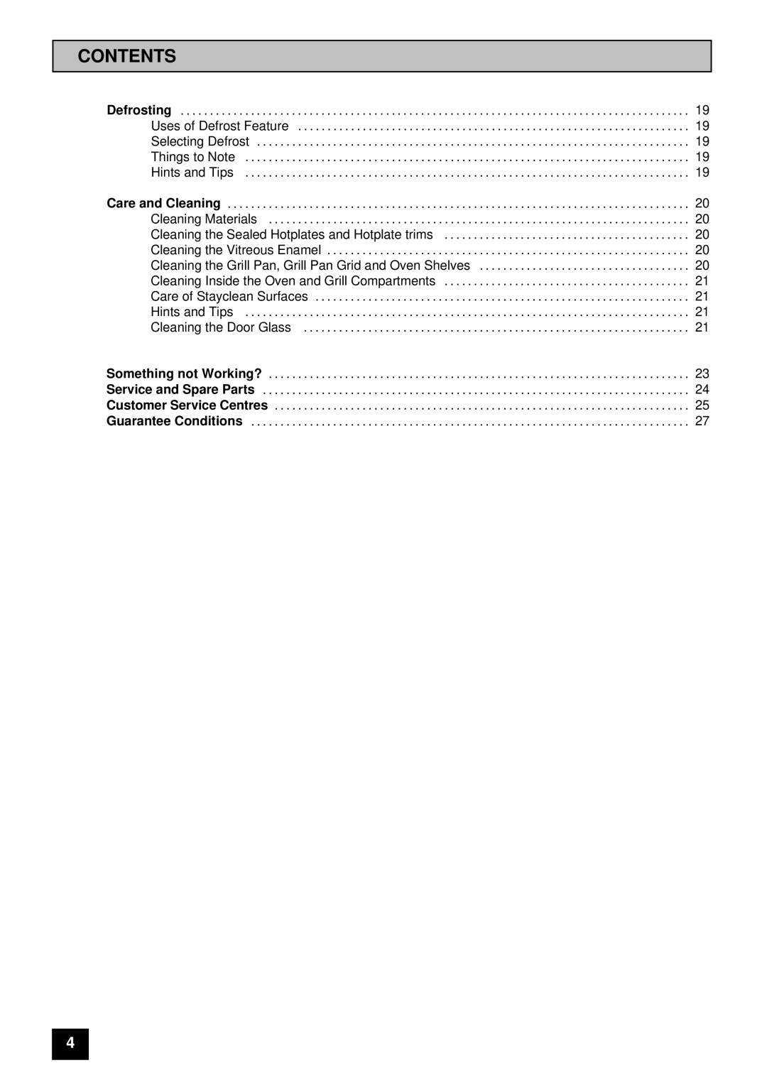 Tricity Bendix CSIE316 installation instructions Contents 