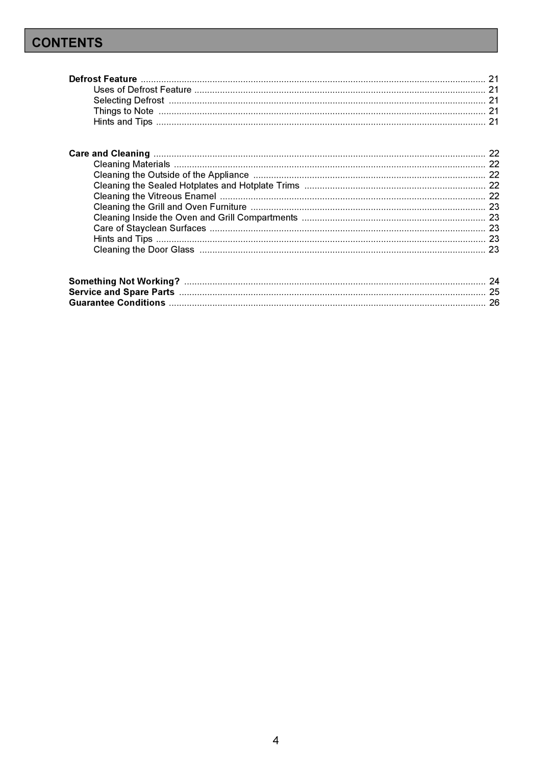 Tricity Bendix CSIE317 installation instructions Contents 