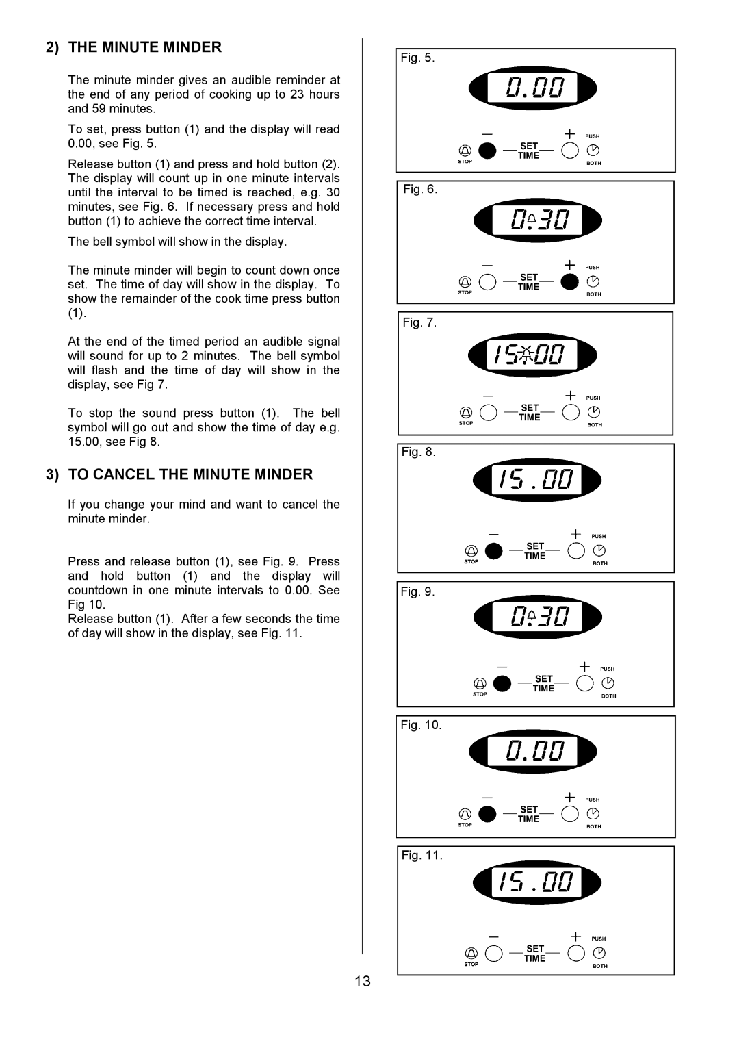 Tricity Bendix CSIE501 installation instructions To Cancel the Minute Minder 