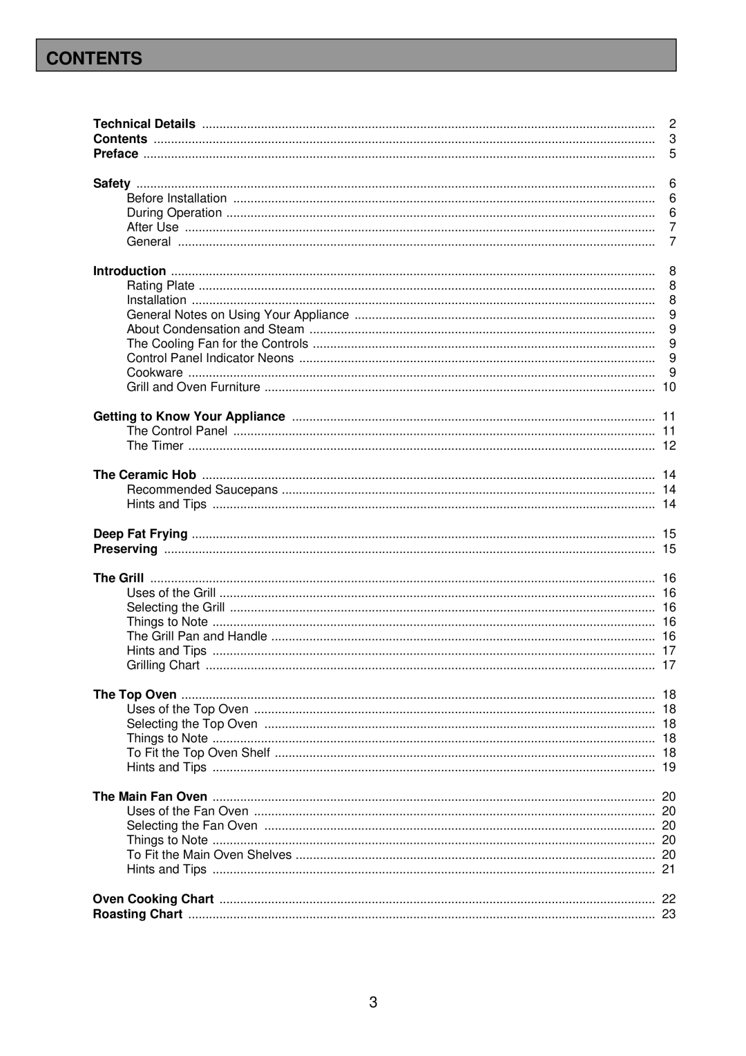 Tricity Bendix CSIE508 installation instructions Contents 