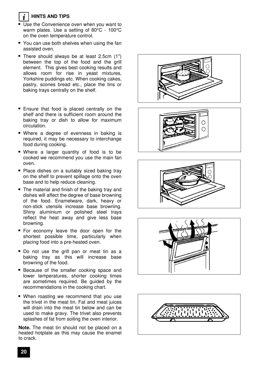 Tricity Bendix E 750 installation instructions Hints and Tips 