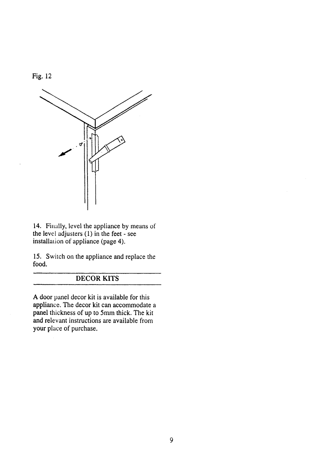 Tricity Bendix ECD019, FD930 manual 