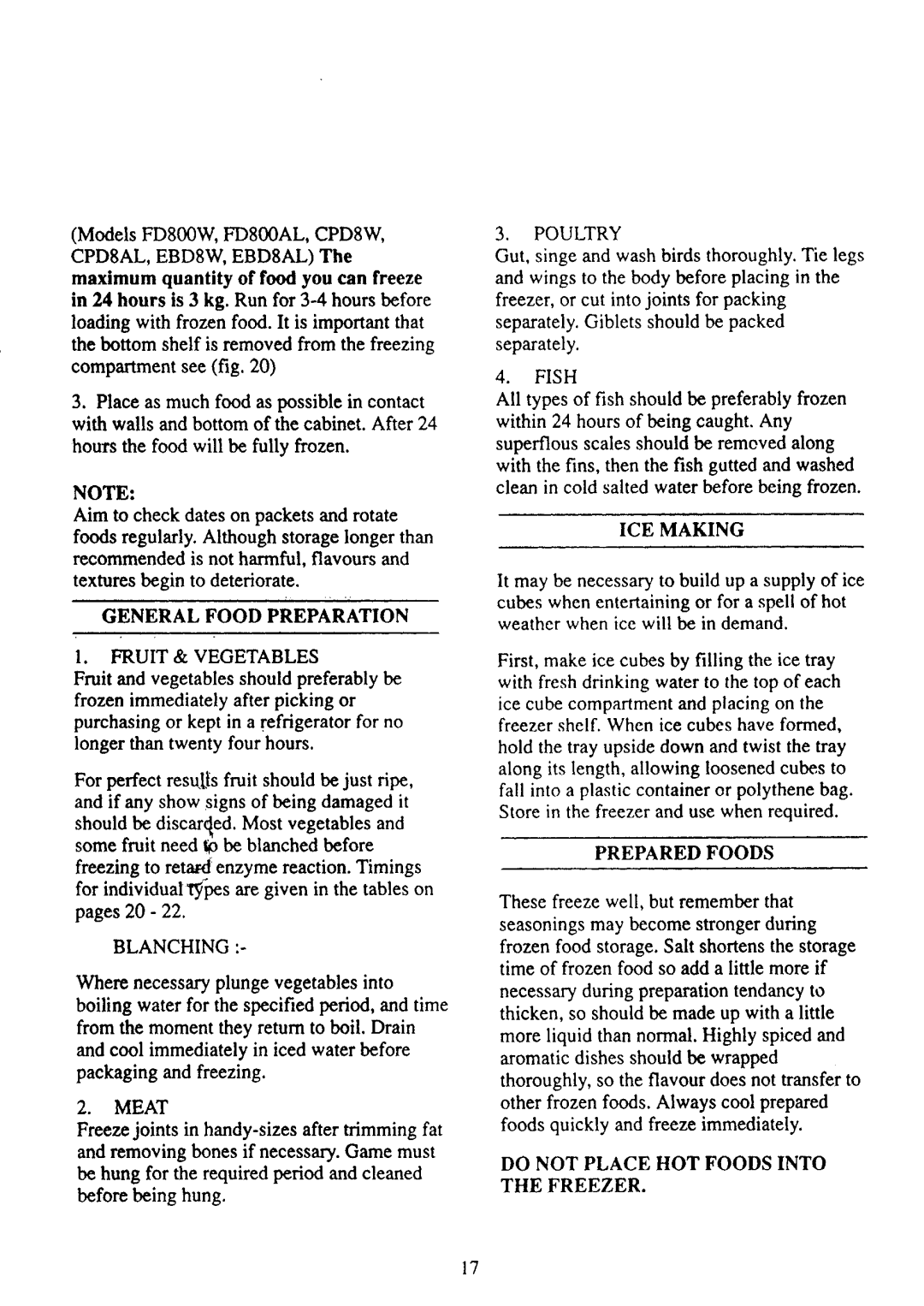 Tricity Bendix ECD019, FD930 manual 