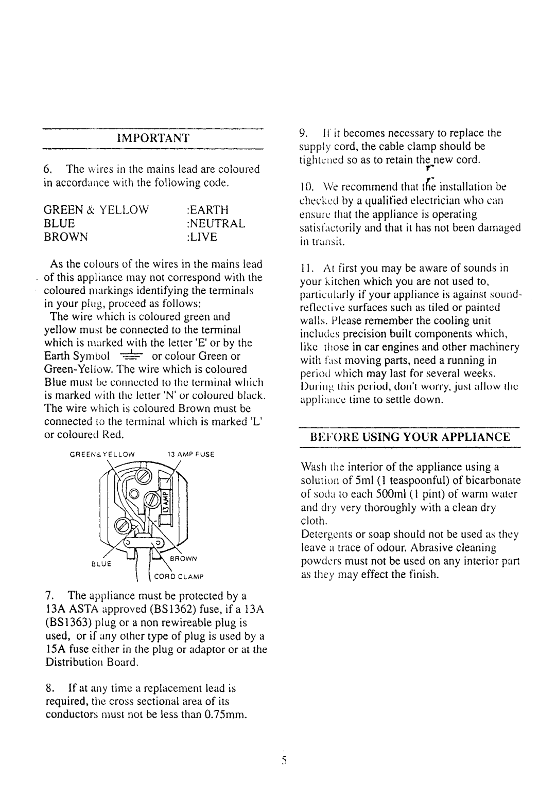 Tricity Bendix ECD019, FD930 manual 