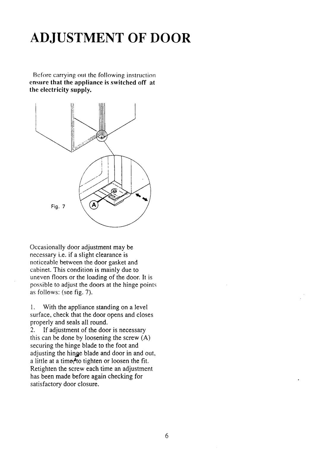 Tricity Bendix FD930, ECD019 manual 