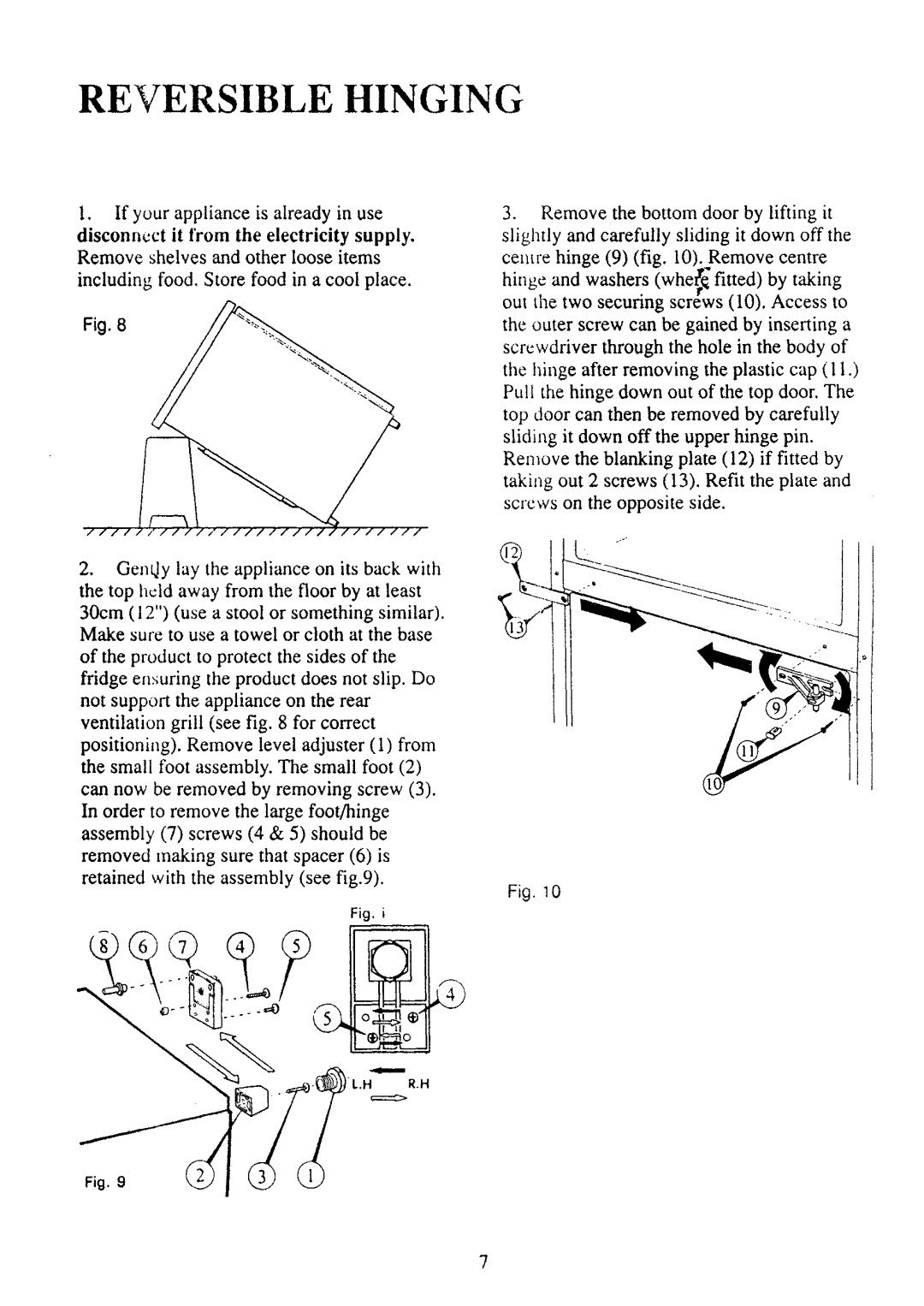 Tricity Bendix ECD019, FD930 manual 