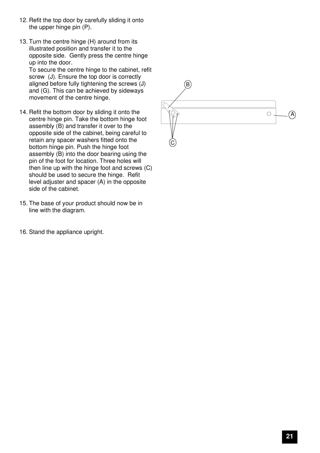 Tricity Bendix FD106W instruction manual 