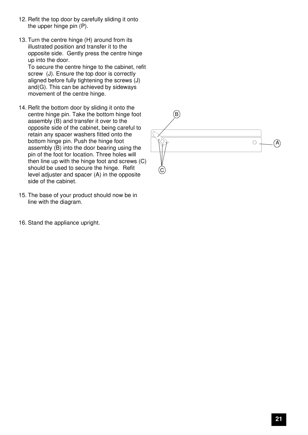 Tricity Bendix FDF107W instruction manual 